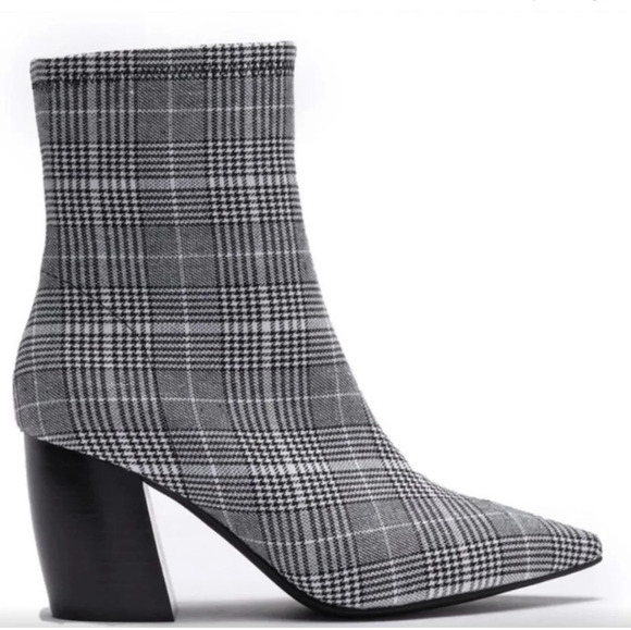 Jeffery Cambell Siren plaid side zip booties SZ 8 - Picture 1 of 11